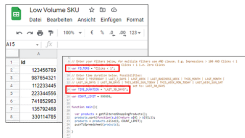 skriptbasierte Optimierung für Low Volume SKU © ad agents