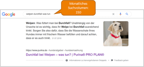 Featured Snippet für 