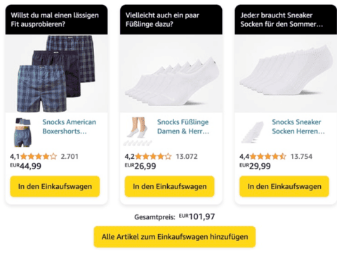 Snocks Amazon Ergänzende Produktsets